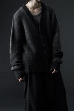 画像をギャラリービューアに読み込む, ISABEL BENENATO Yak Cardigan with Shaded Jacquard in Two Colours (GRAPHITE)