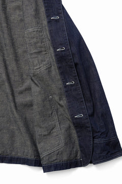 画像をギャラリービューアに読み込む, FULLCOUNT x N/07 exclusive COVER ALL JACKET / 10.5oz Zimbabwe Denim (INDIGO BLUE / ONE WASHED)