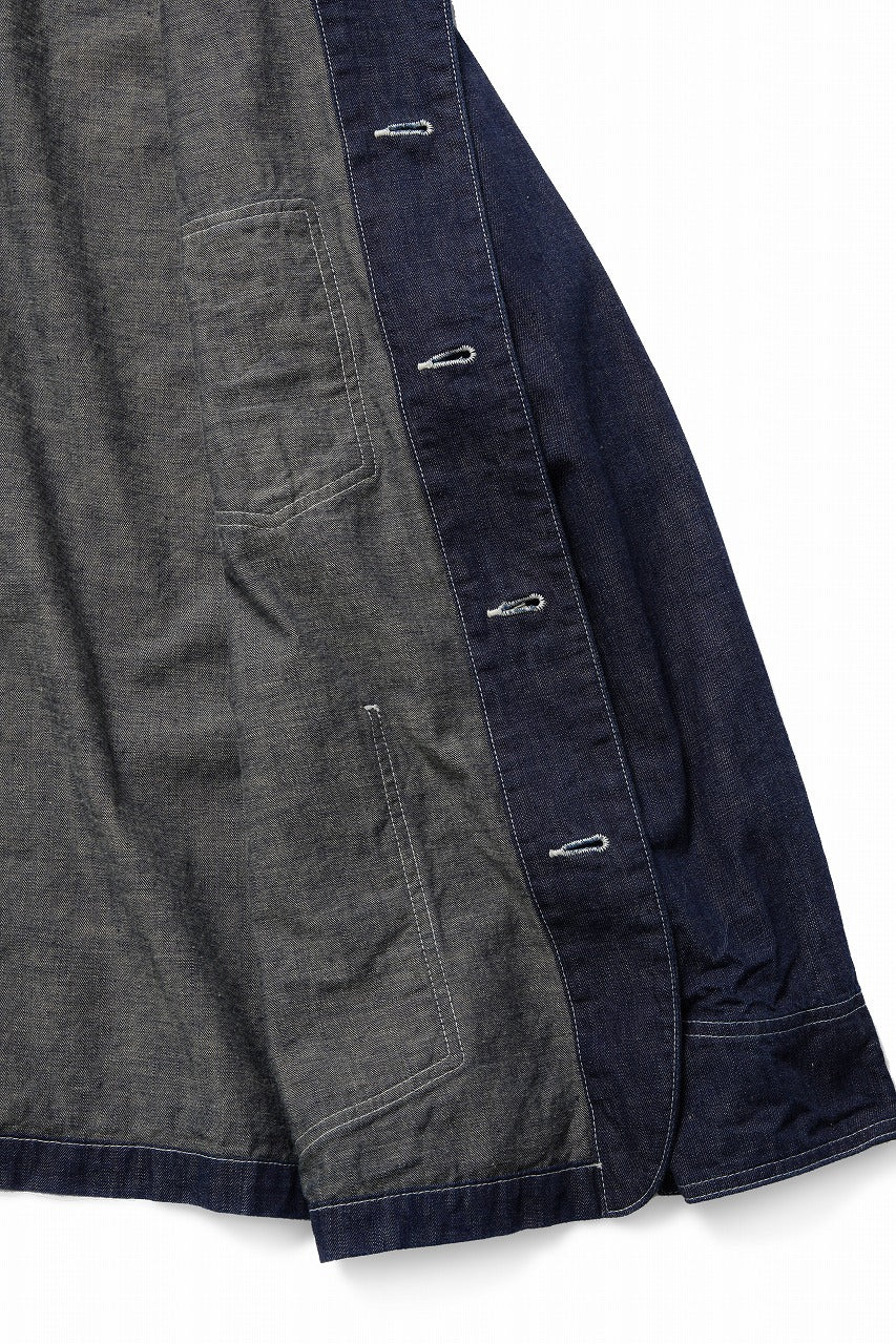 画像をギャラリービューアに読み込む, FULLCOUNT x N/07 exclusive COVER ALL JACKET / 10.5oz Zimbabwe Denim (INDIGO BLUE / ONE WASHED)
