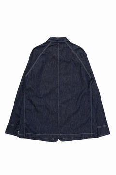 画像をギャラリービューアに読み込む, FULLCOUNT x N/07 exclusive COVER ALL JACKET / 10.5oz Zimbabwe Denim (INDIGO BLUE / ONE WASHED)
