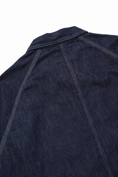 画像をギャラリービューアに読み込む, FULLCOUNT x N/07 exclusive COVER ALL JACKET / 10.5oz Zimbabwe Denim (INDIGO BLUE / ONE WASHED)