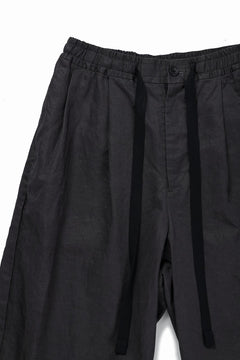 Load image into Gallery viewer, sus-sous wide shorts / cotton linen twill hard finish (CHARCOAL)