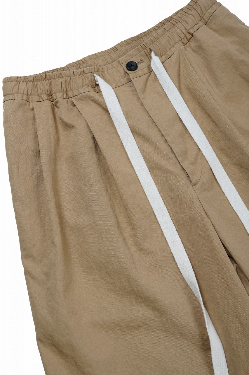 Load image into Gallery viewer, sus-sous wide shorts / cotton linen twill hard finish (BEIGE)