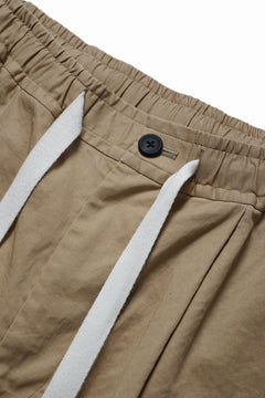 Load image into Gallery viewer, sus-sous wide shorts / cotton linen twill hard finish (BEIGE)