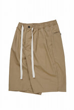 Load image into Gallery viewer, sus-sous wide shorts / cotton linen twill hard finish (BEIGE)