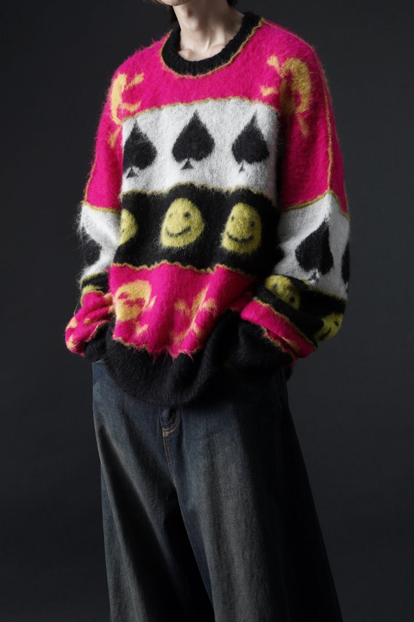 画像をギャラリービューアに読み込む, ISABEL BENENATO Wool Jacquarrd Intarsia Knit Jumper (MIX)