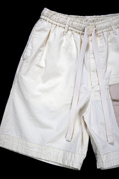 Load image into Gallery viewer, sus-sous cargo shorts / organic cotton silk nepped weather (WHITE)
