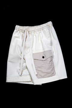 Load image into Gallery viewer, sus-sous cargo shorts / organic cotton silk nepped weather (WHITE)