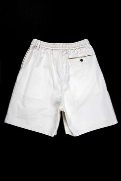 Load image into Gallery viewer, sus-sous cargo shorts / organic cotton silk nepped weather (WHITE)