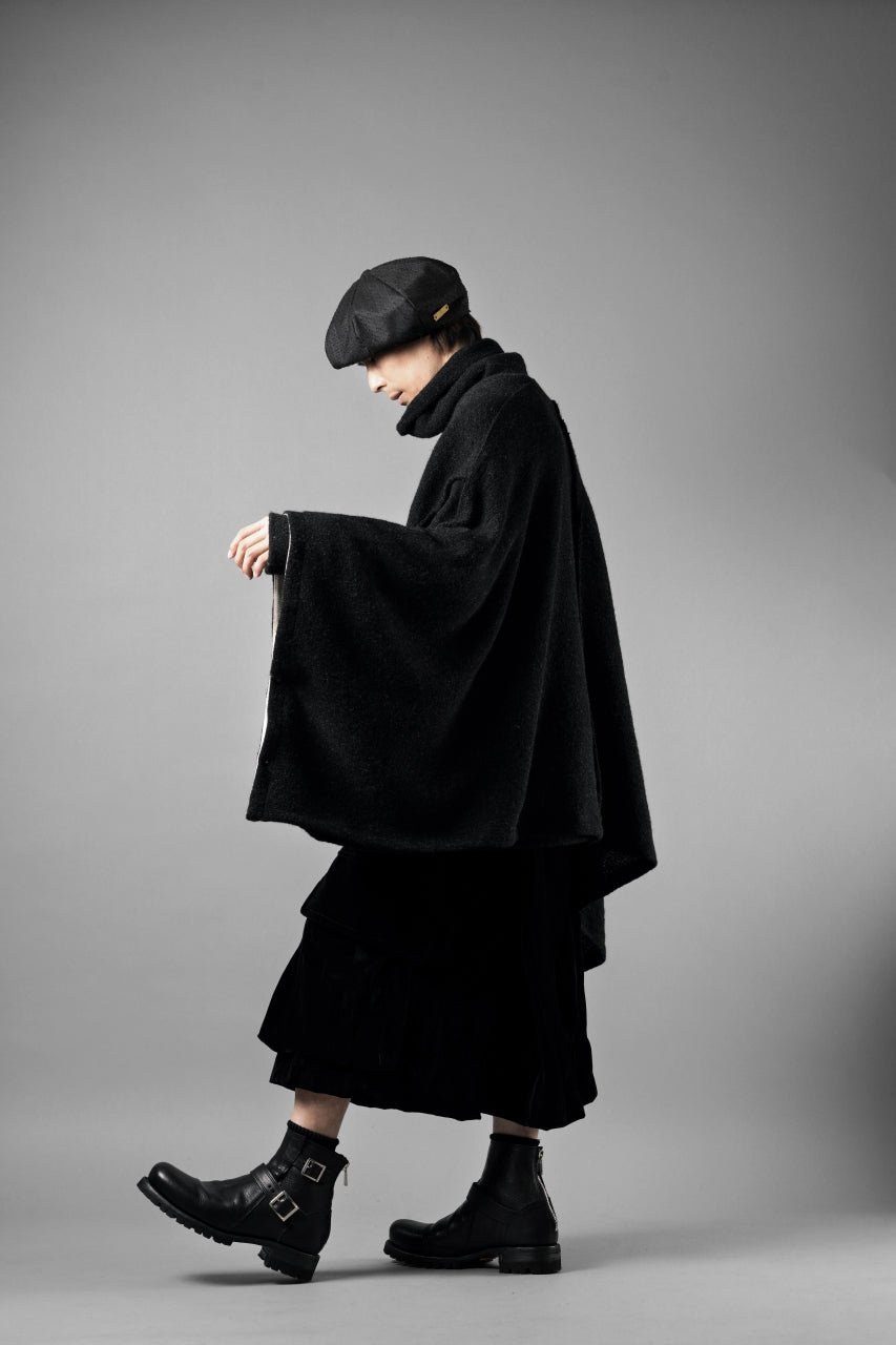 画像をギャラリービューアに読み込む, KLASICA WEARABLE BIG STOLE PONCHO / SHETLAND WOOL AMUNZEN (CARBON)