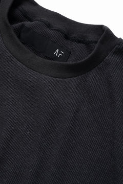 画像をギャラリービューアに読み込む, A.F ARTEFACT DOLMAN LOOSEY T-SHIRT  / WAFFLE KNIT JERSEY (CHARCOAL)