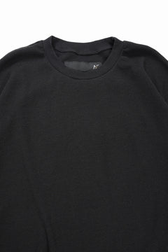 画像をギャラリービューアに読み込む, A.F ARTEFACT DOLMAN LOOSEY T-SHIRT  / WAFFLE KNIT JERSEY (BLACK)