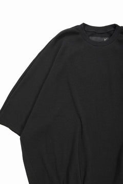 画像をギャラリービューアに読み込む, A.F ARTEFACT DOLMAN LOOSEY T-SHIRT  / WAFFLE KNIT JERSEY (BLACK)