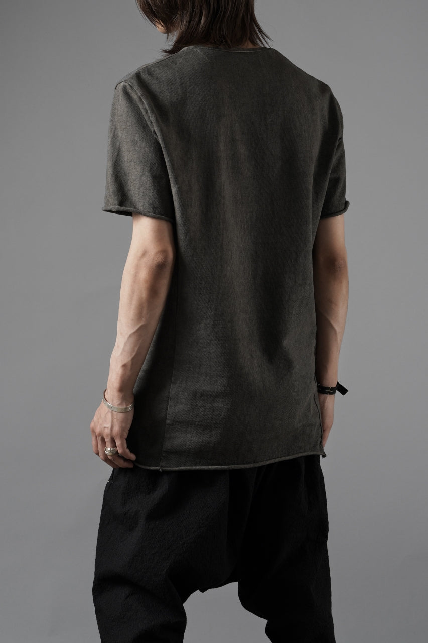 Load image into Gallery viewer, black crow x LOOM exclusive short sleeve tops / dyed medium cotton jersey (中墨)