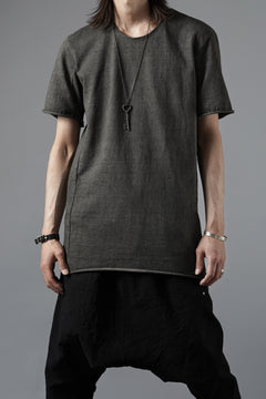 Load image into Gallery viewer, black crow x LOOM exclusive short sleeve tops / dyed medium cotton jersey (中墨)