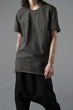 Load image into Gallery viewer, black crow x LOOM exclusive short sleeve tops / dyed medium cotton jersey (中墨)