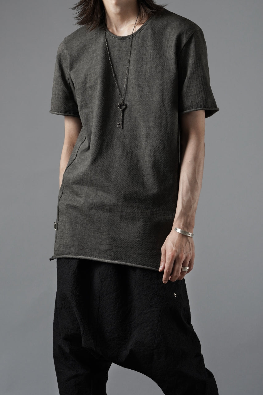 Load image into Gallery viewer, black crow x LOOM exclusive short sleeve tops / dyed medium cotton jersey (中墨)