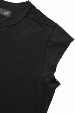 画像をギャラリービューアに読み込む, A.F ARTEFACT CUT SLEEVE T-SHIRT / SLAB L.JERSEY (BLACK)