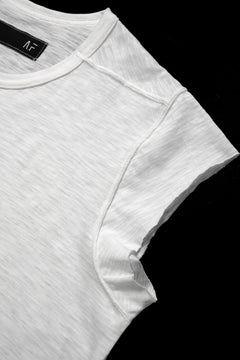 画像をギャラリービューアに読み込む, A.F ARTEFACT CUT SLEEVE T-SHIRT / SLAB L.JERSEY (WHITE)