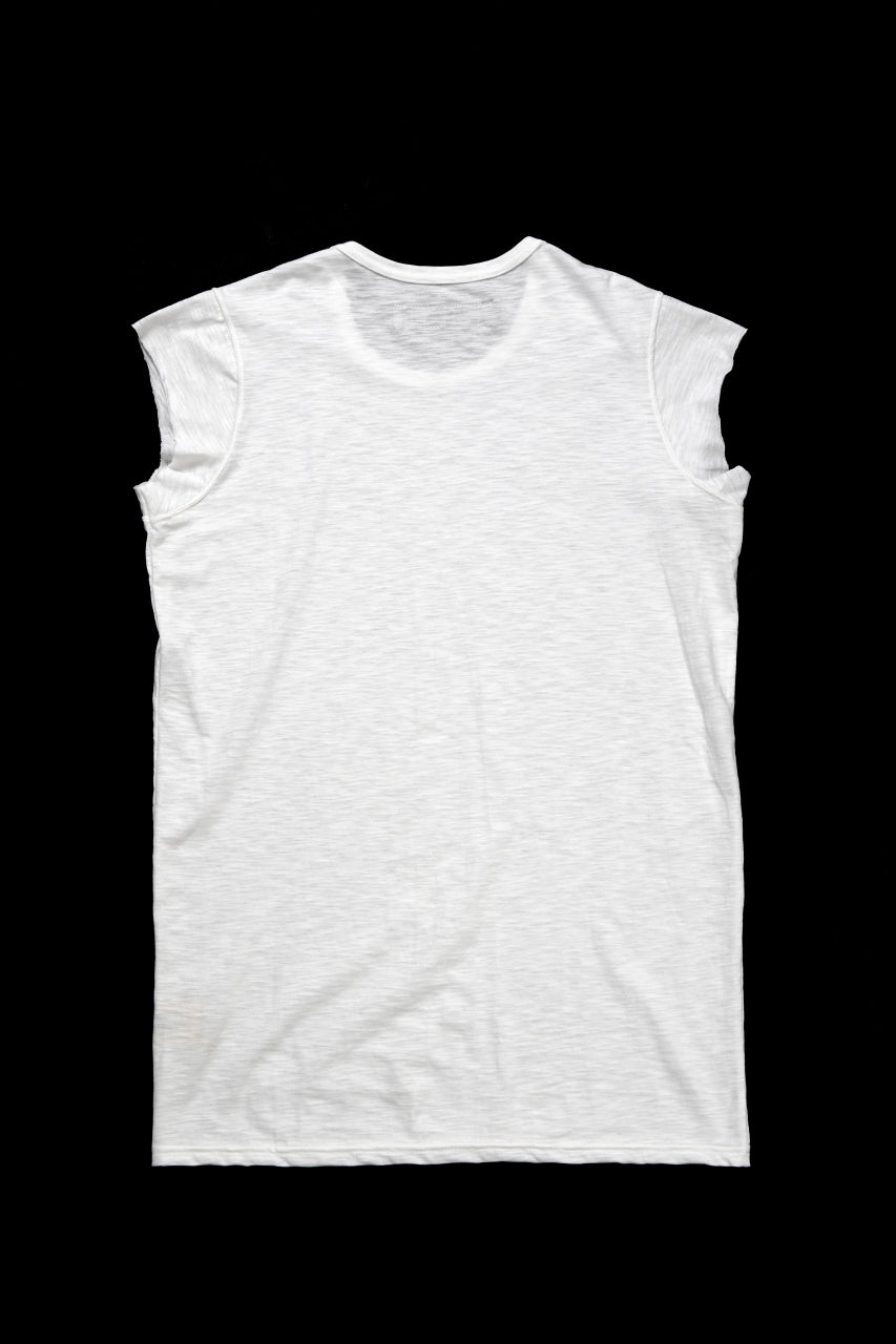画像をギャラリービューアに読み込む, A.F ARTEFACT CUT SLEEVE T-SHIRT / SLAB L.JERSEY (WHITE)