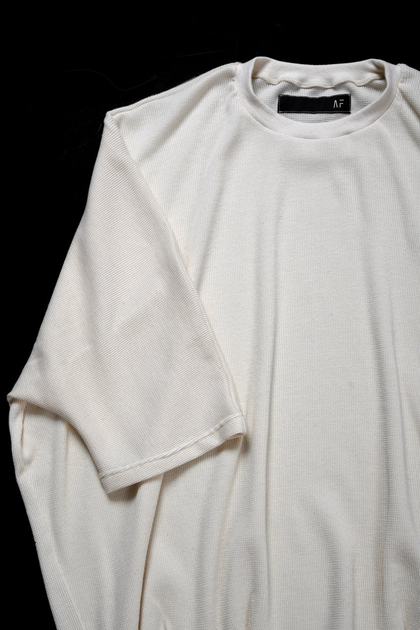 画像をギャラリービューアに読み込む, A.F ARTEFACT DOLMAN LOOSEY T-SHIRT  / WAFFLE KNIT JERSEY (WHITE)