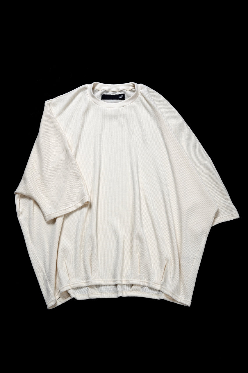 画像をギャラリービューアに読み込む, A.F ARTEFACT DOLMAN LOOSEY T-SHIRT  / WAFFLE KNIT JERSEY (WHITE)
