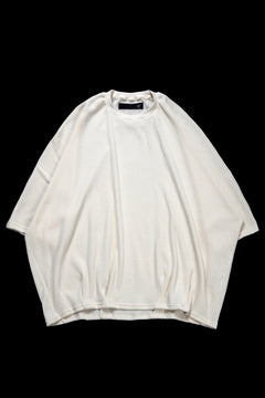 画像をギャラリービューアに読み込む, A.F ARTEFACT DOLMAN LOOSEY T-SHIRT  / WAFFLE KNIT JERSEY (WHITE)