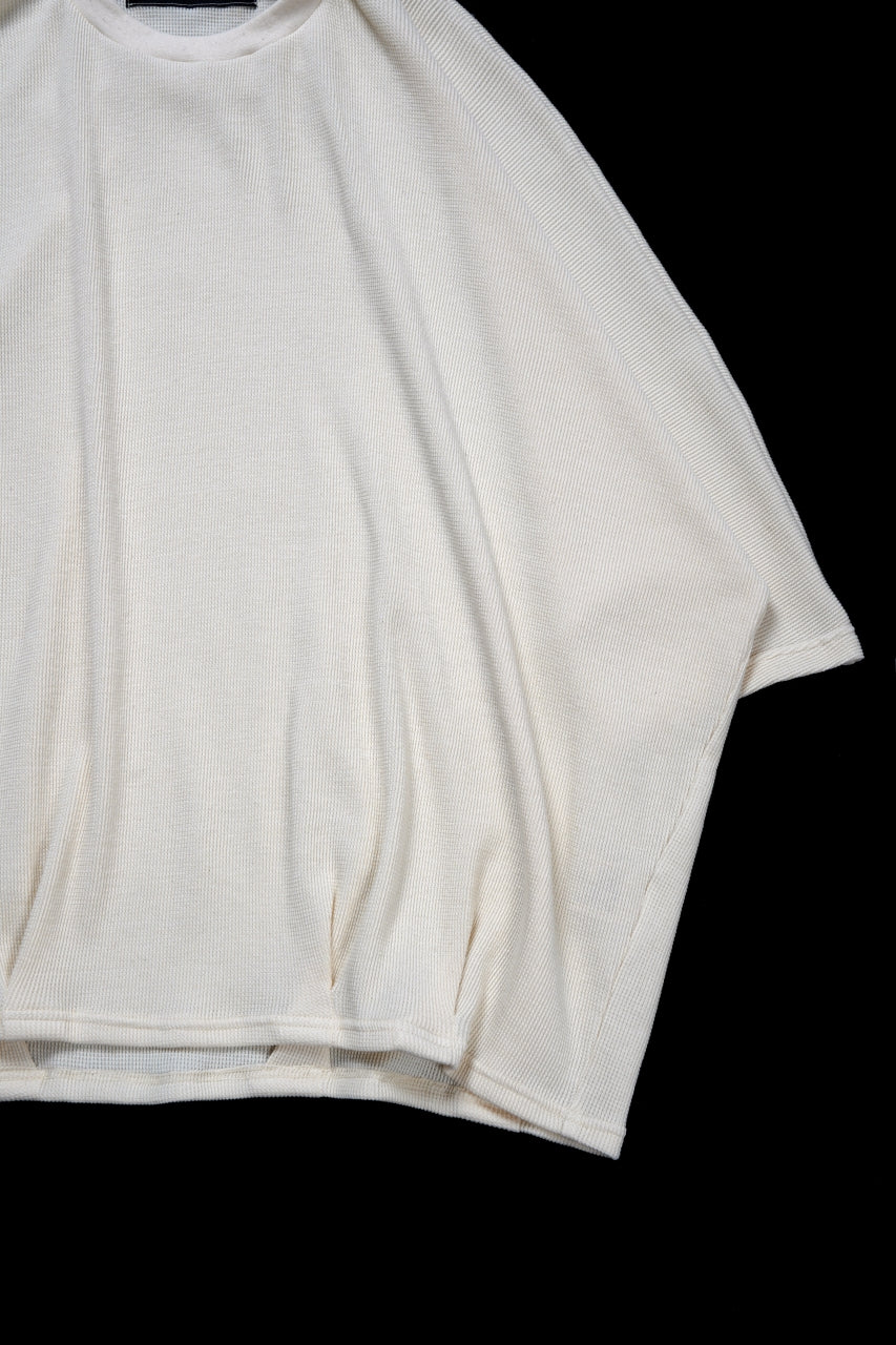画像をギャラリービューアに読み込む, A.F ARTEFACT DOLMAN LOOSEY T-SHIRT  / WAFFLE KNIT JERSEY (WHITE)