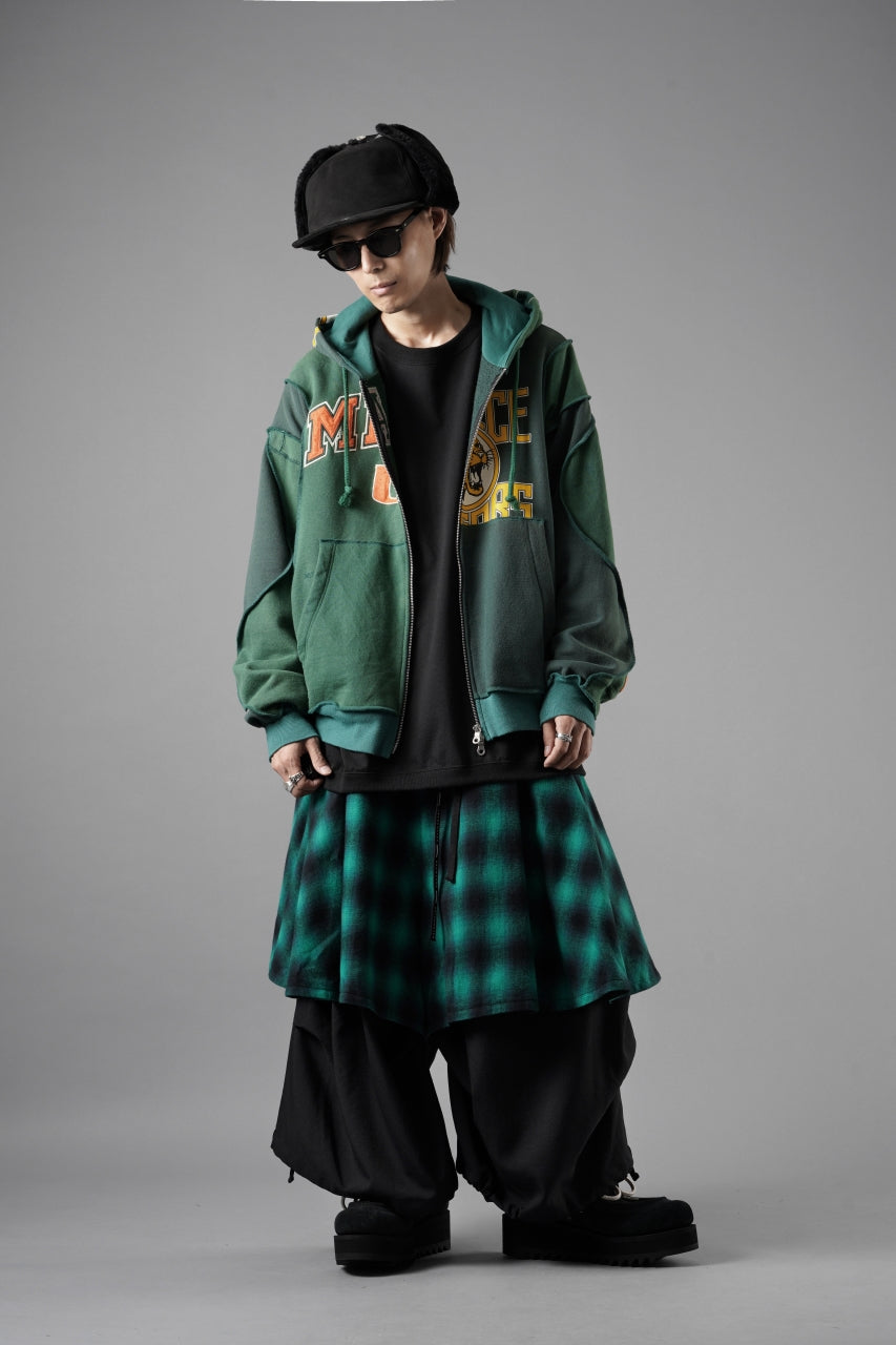 画像をギャラリービューアに読み込む, CHANGES REMAKE PANELED HOODIE (MULTI GREEN #B)