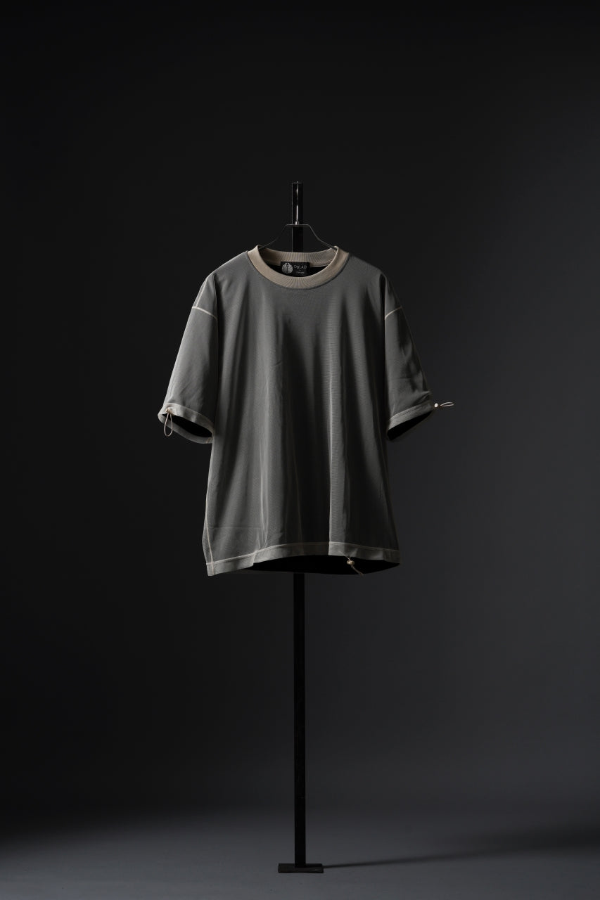 画像をギャラリービューアに読み込む, OBLADI TWO LAYER T SHIRT IN BLACK WITH BEIGE MESH (BLACK)