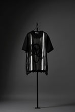 画像をギャラリービューアに読み込む, OBLADI TWO LAYER FRINGE CUT T SHIRT WITH AIRBRUSH PAINT (BLACK)