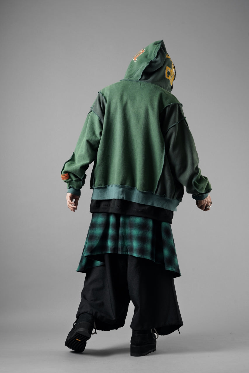 画像をギャラリービューアに読み込む, CHANGES REMAKE PANELED HOODIE (MULTI GREEN #B)