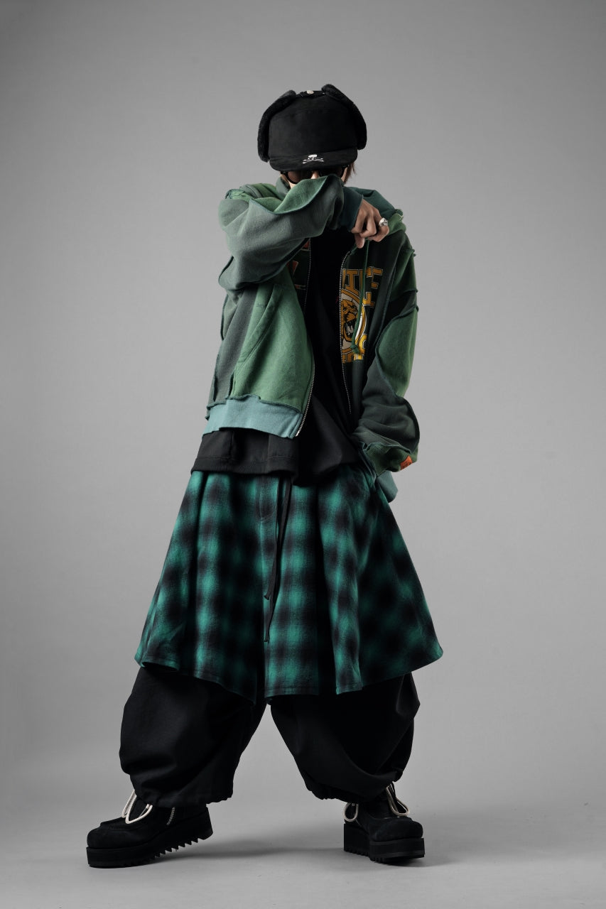 画像をギャラリービューアに読み込む, CHANGES REMAKE PANELED HOODIE (MULTI GREEN #B)