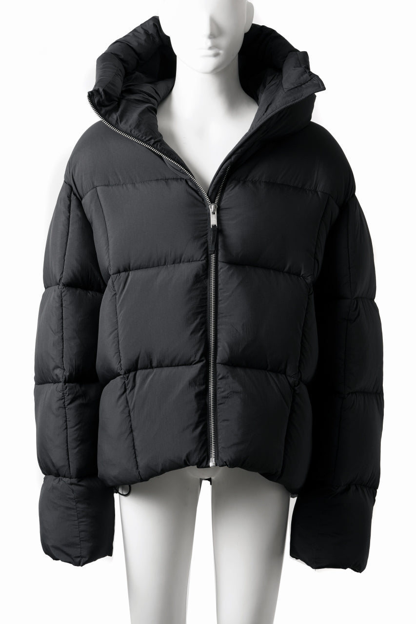 画像をギャラリービューアに読み込む, thom/krom BIG HOODIE OVERSIZED JACKET / WARM PUFFER (BLACK)