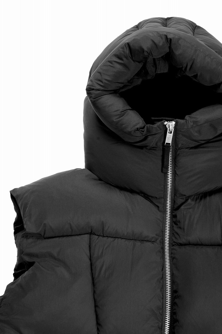 画像をギャラリービューアに読み込む, thom/krom BIG HOODIE OVERSIZED VEST / WARM PUFFER (BLACK)