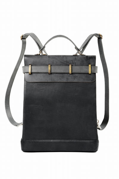 ierib exclusive GV Ruck Sack / Shell Cordovan + Horse Nubuck Leather (BLACK)
