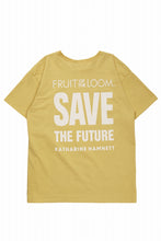 画像をギャラリービューアに読み込む, KATHARINE HAMNETT x FRUIT OF THE LOOM COLLABO TEE / OVERDYED BACK PRINT (YELLOW)