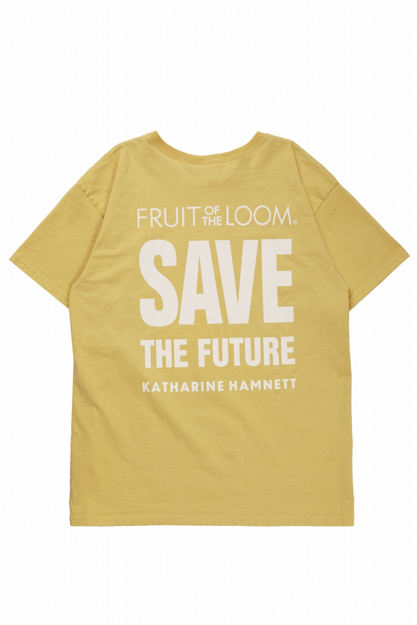 画像をギャラリービューアに読み込む, KATHARINE HAMNETT x FRUIT OF THE LOOM COLLABO TEE / OVERDYED BACK PRINT (YELLOW)