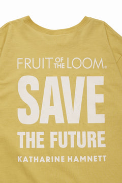 画像をギャラリービューアに読み込む, KATHARINE HAMNETT x FRUIT OF THE LOOM COLLABO TEE / OVERDYED BACK PRINT (YELLOW)