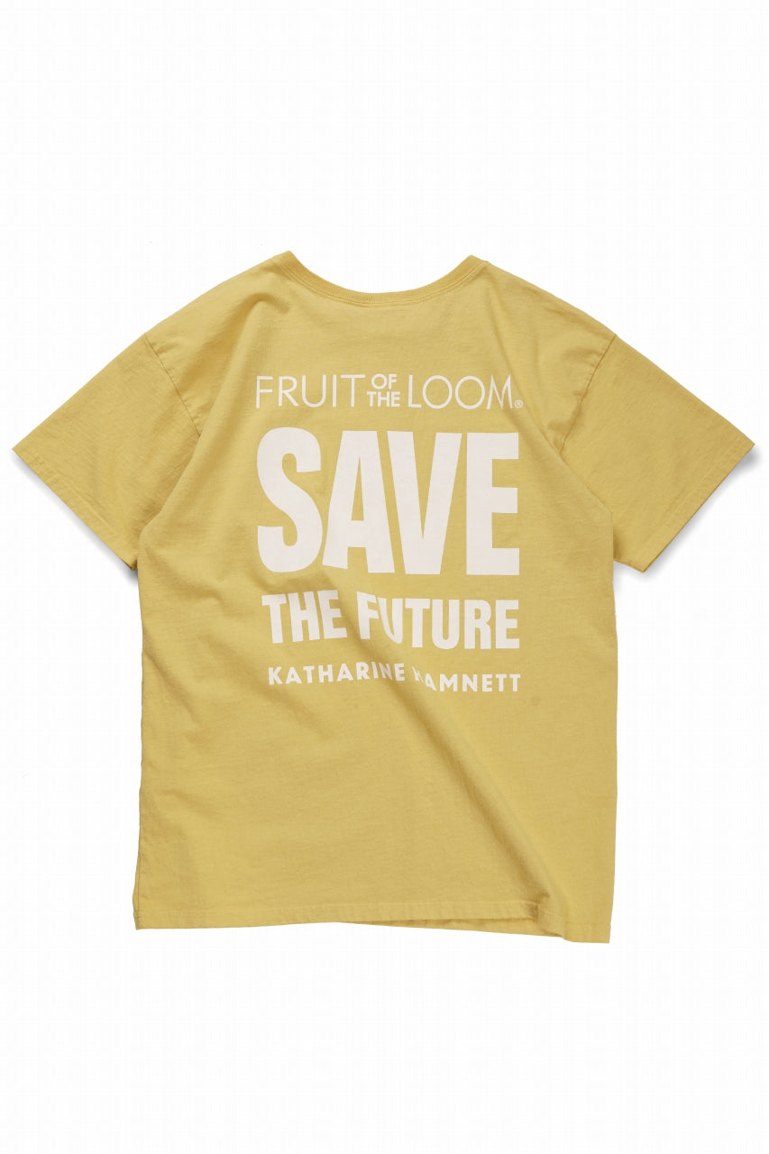画像をギャラリービューアに読み込む, KATHARINE HAMNETT x FRUIT OF THE LOOM COLLABO TEE / OVERDYED BACK PRINT (YELLOW)