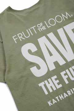 画像をギャラリービューアに読み込む, KATHARINE HAMNETT x FRUIT OF THE LOOM COLLABO TEE / OVERDYED BACK PRINT (GREEN)