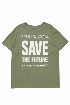 画像をギャラリービューアに読み込む, KATHARINE HAMNETT x FRUIT OF THE LOOM COLLABO TEE / OVERDYED BACK PRINT (GREEN)