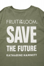 画像をギャラリービューアに読み込む, KATHARINE HAMNETT x FRUIT OF THE LOOM COLLABO TEE / OVERDYED BACK PRINT (GREEN)