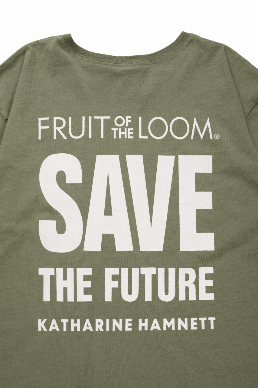 画像をギャラリービューアに読み込む, KATHARINE HAMNETT x FRUIT OF THE LOOM COLLABO TEE / OVERDYED BACK PRINT (GREEN)