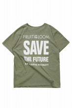 画像をギャラリービューアに読み込む, KATHARINE HAMNETT x FRUIT OF THE LOOM COLLABO TEE / OVERDYED BACK PRINT (GREEN)
