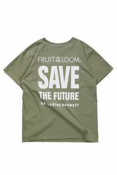 画像をギャラリービューアに読み込む, KATHARINE HAMNETT x FRUIT OF THE LOOM COLLABO TEE / OVERDYED BACK PRINT (GREEN)