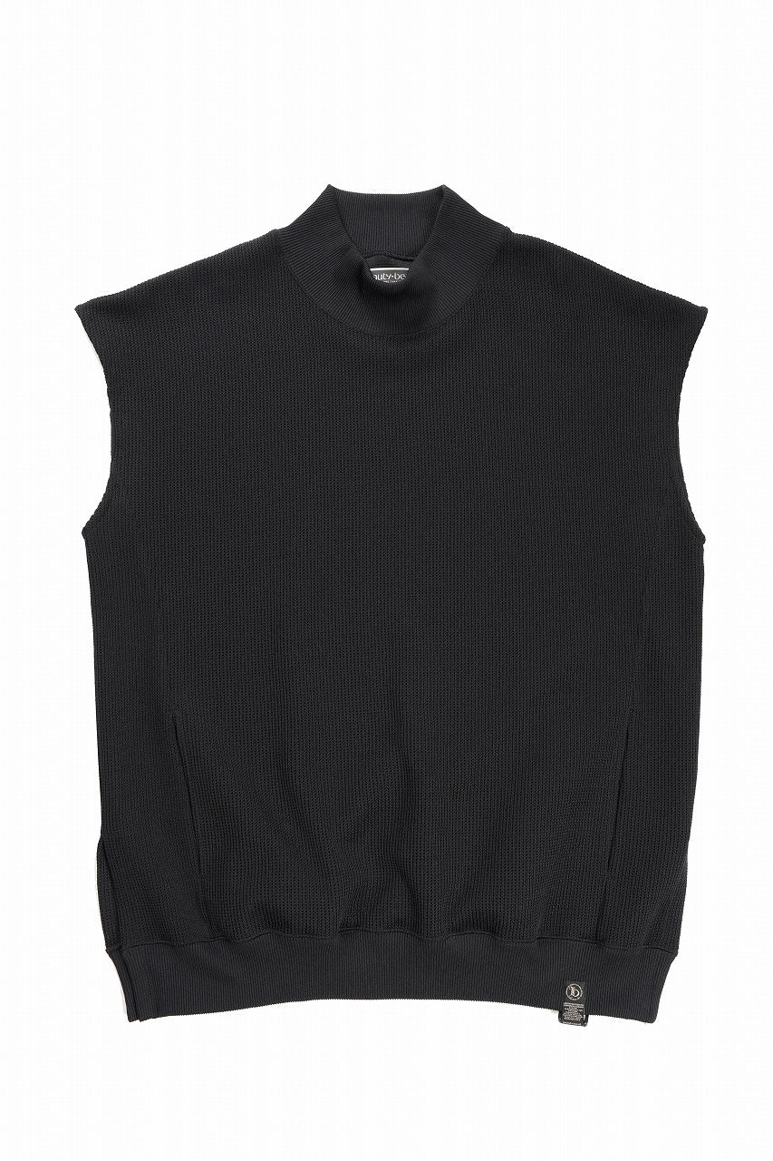 画像をギャラリービューアに読み込む, beauty : beast HIGH-NECK SLEEVELESS PULLOVER (BLACK)