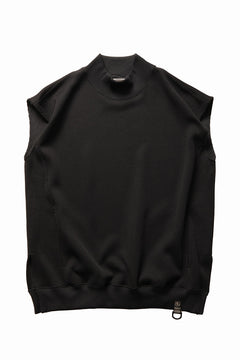 画像をギャラリービューアに読み込む, beauty : beast HIGH-NECK SLEEVELESS PULLOVER (BLACK)