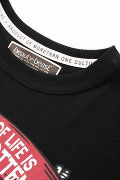 Load image into Gallery viewer, beauty : beast ESSENTIAL GRAPHIC LINE TEE (REQUIEM / BLACK)
