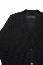 Load image into Gallery viewer, A.F ARTEFACT JUMBO CARDIGAN / DAMAGE PILE & PLATING KNIT JERSEY (BLACK)